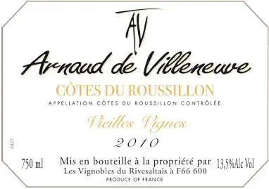 Cotes du Roussillon Vieilles Vignes Rouge Bottle