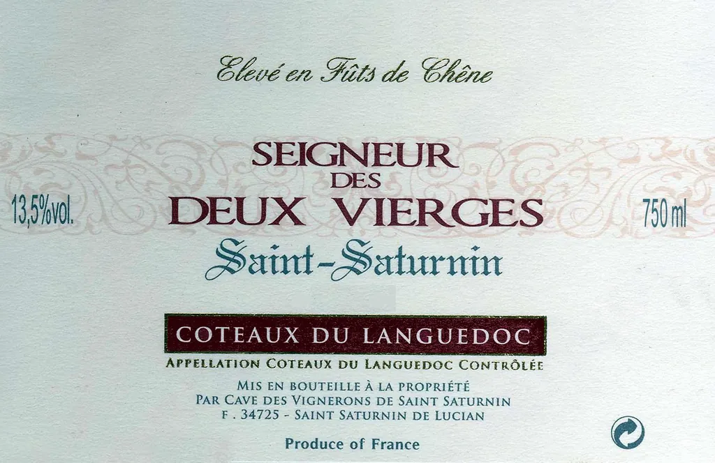 Seigneur des Deux Vierges Bottle