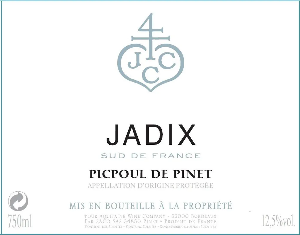 Picpoul de Pinet Jadix Bottle