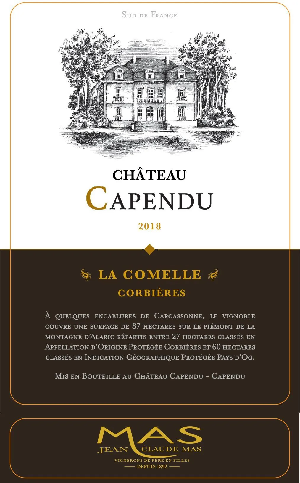 Corbières Chateau Capendu La Comelle Bottle