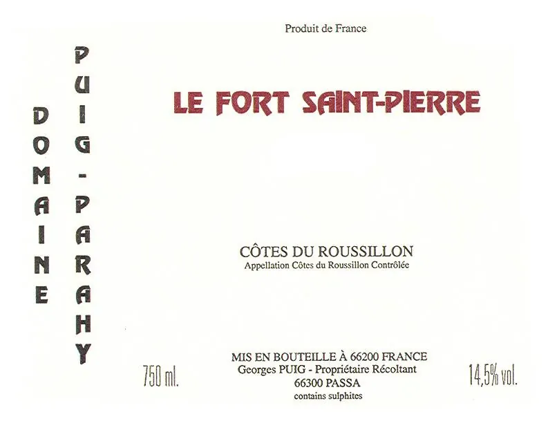 Cotes du Roussillon Le Fort Saint-Pierre Bottle