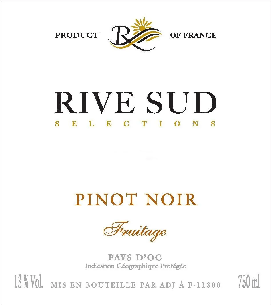 Rive Sud Pinot Noir Bottle