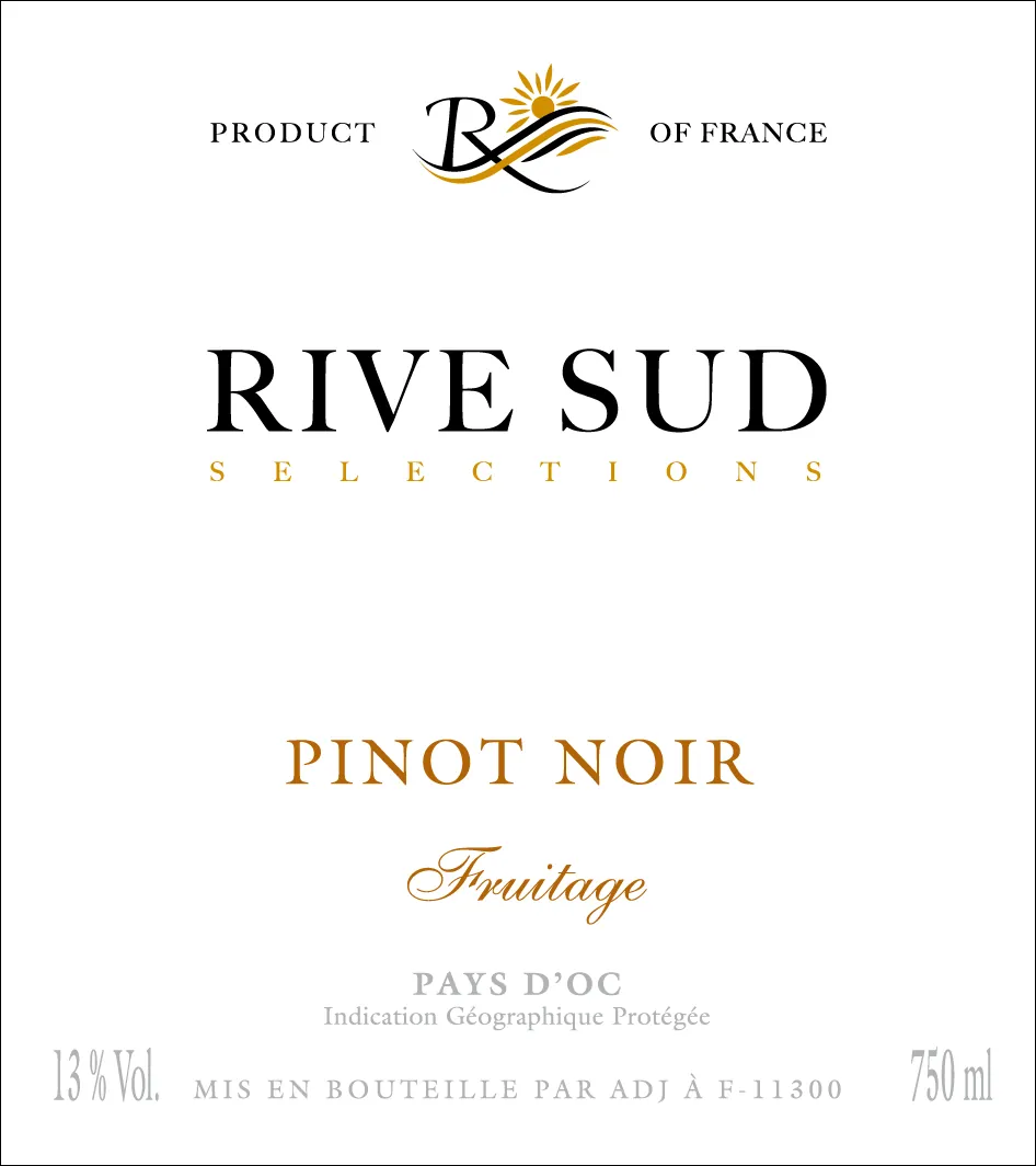 Rive Sud Pinot Noir Rose Fruitage Bottle