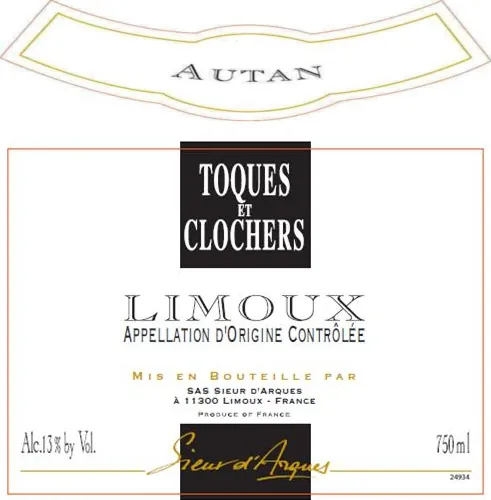 Limoux Toques et Clochers Autan Bottle
