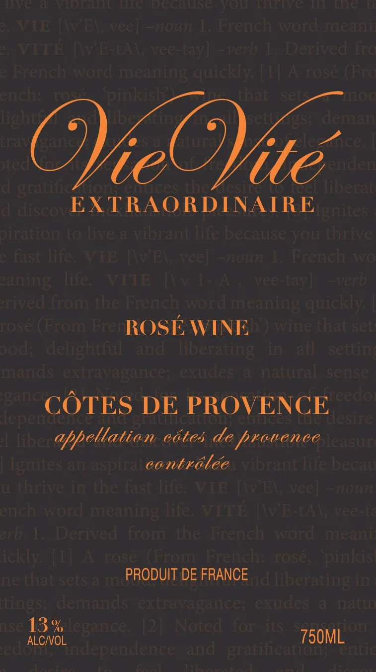 Cotes de Provence Extraordinaire Rose Bottle