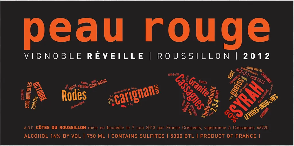 Cotes du Roussillon Peau Rouge Bottle