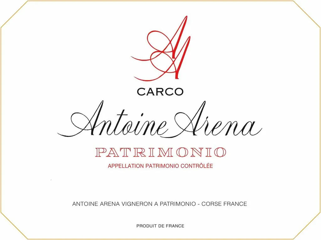 Patrimonio Carco Rouge Bottle