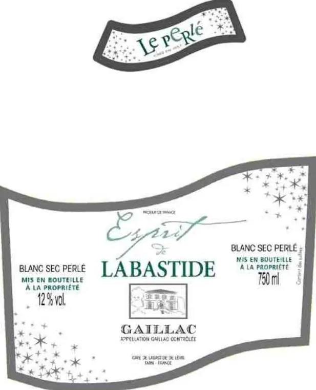 Esprit de Labastide Le Perle Blanc Bottle