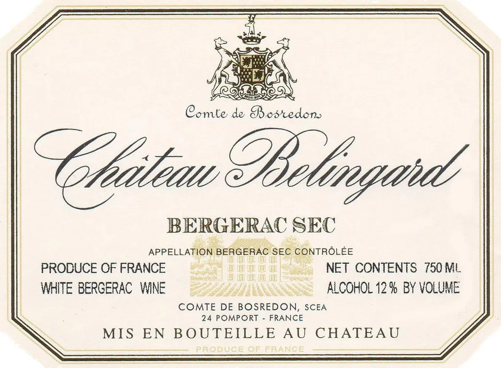 Bergerac Sec Blanc Bottle