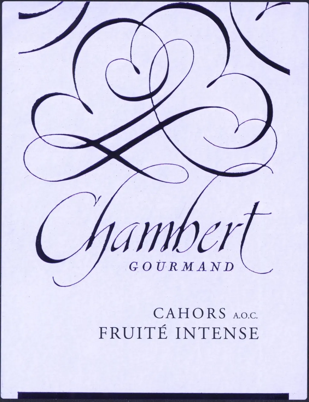 Cahors Chambert Gourmand Fruite Intense Bottle