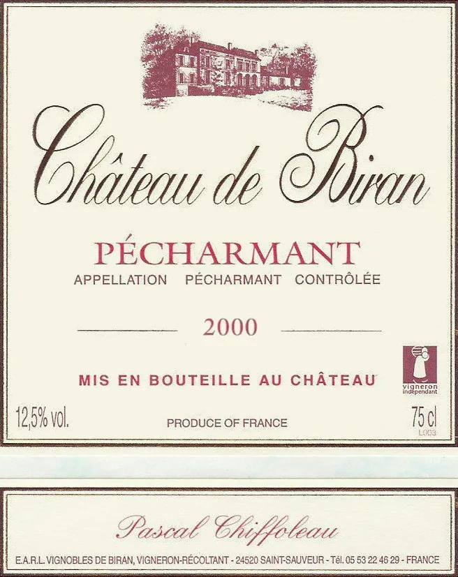 Pecharmant Bottle