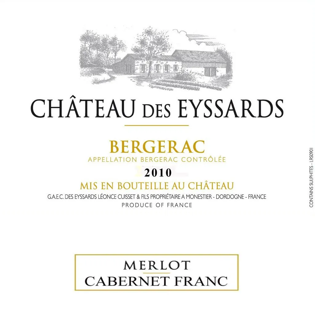 Bergerac Merlot Cabernet Franc Bottle