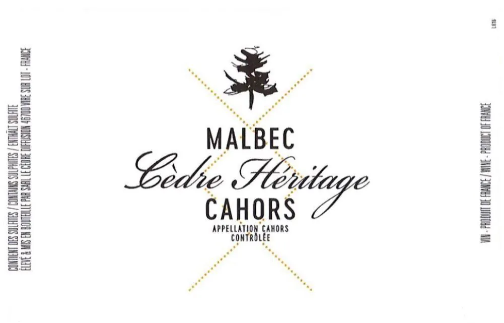 Cahors Cedre Heritage Bottle