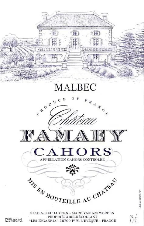 Cahors Malbec Bottle