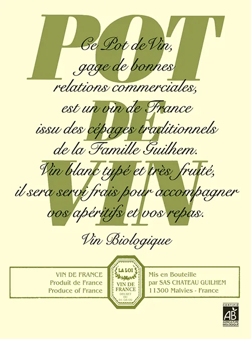 Pot de Vin Chardonnay Bottle