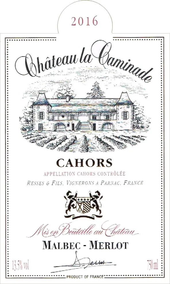 Cahors Malbec-Merlot Bottle