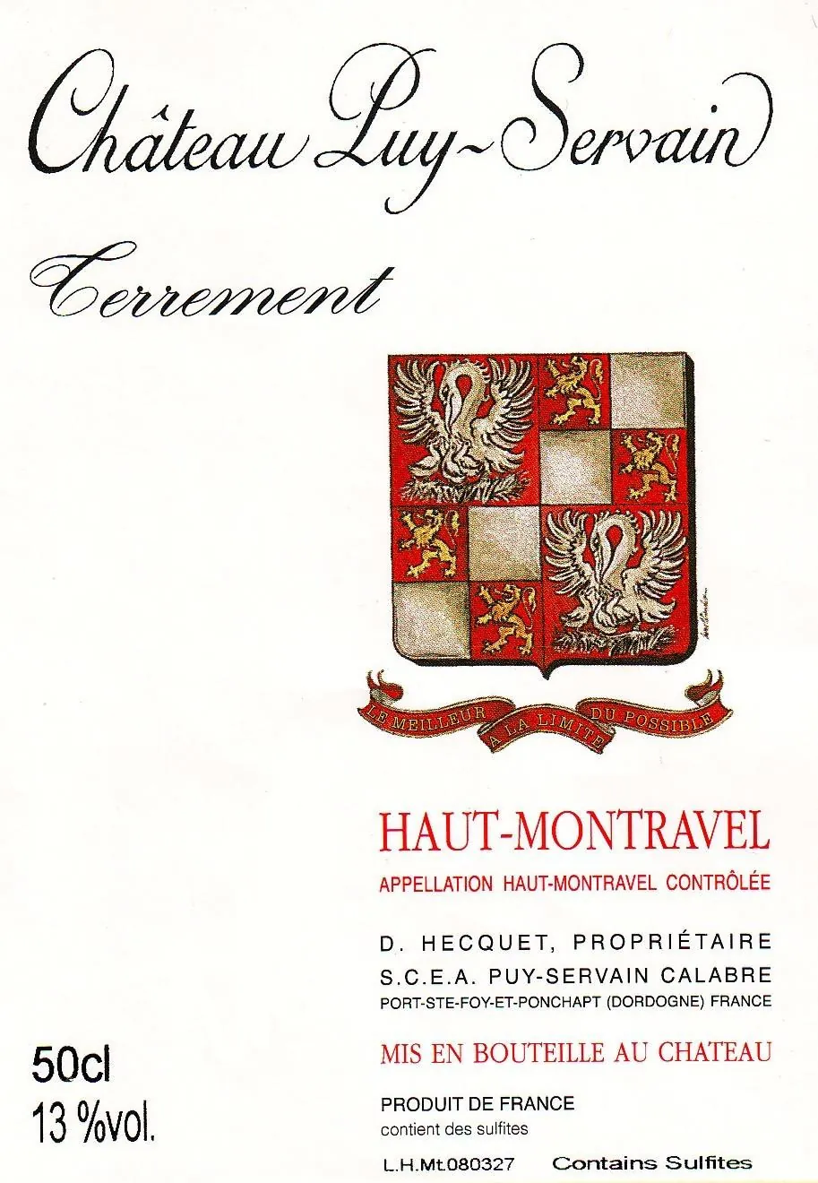 Terrement Bottle