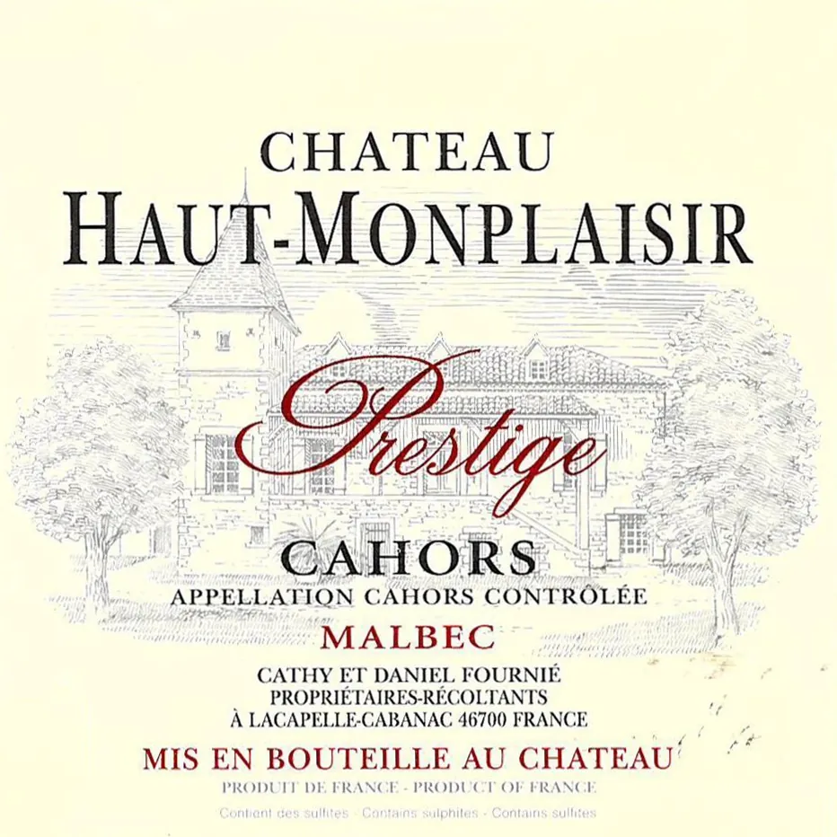 Chateau Haut-Monplaisir Cahors Prestige Bottle