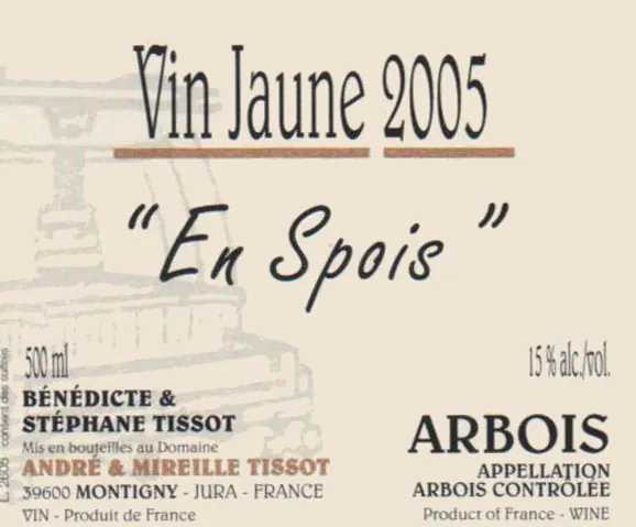 Arbois Vin Jaune En Spois Bottle