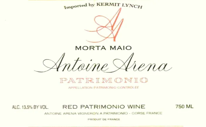 Patrimonio Morta Maio Bottle