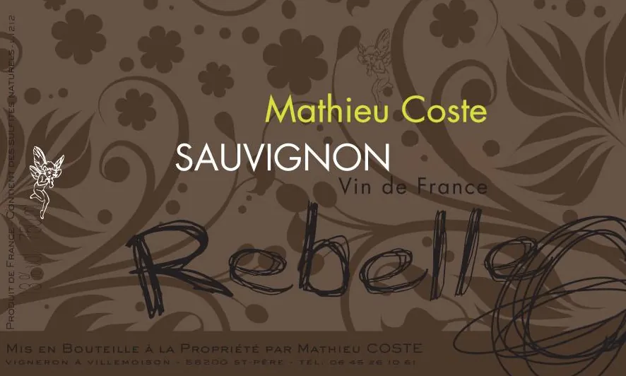 Vin de France Rebelle Sauvignon Blanc Bottle