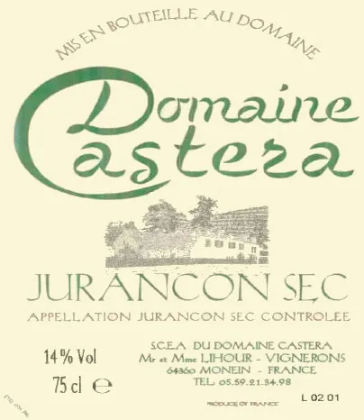 Jurancon Sec Bottle