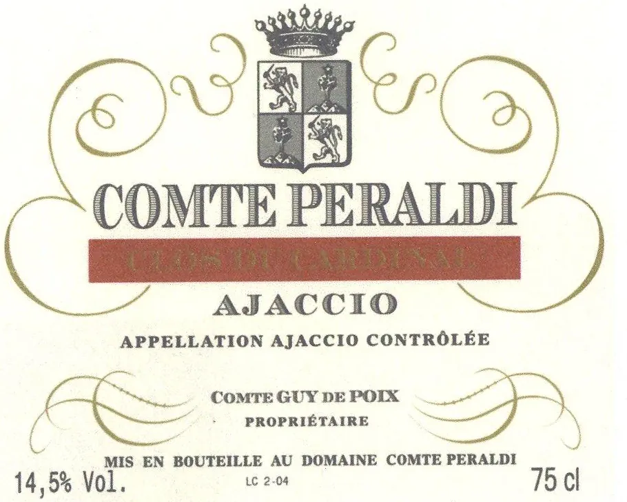 Ajaccio Clos du Cardinal Rouge Bottle