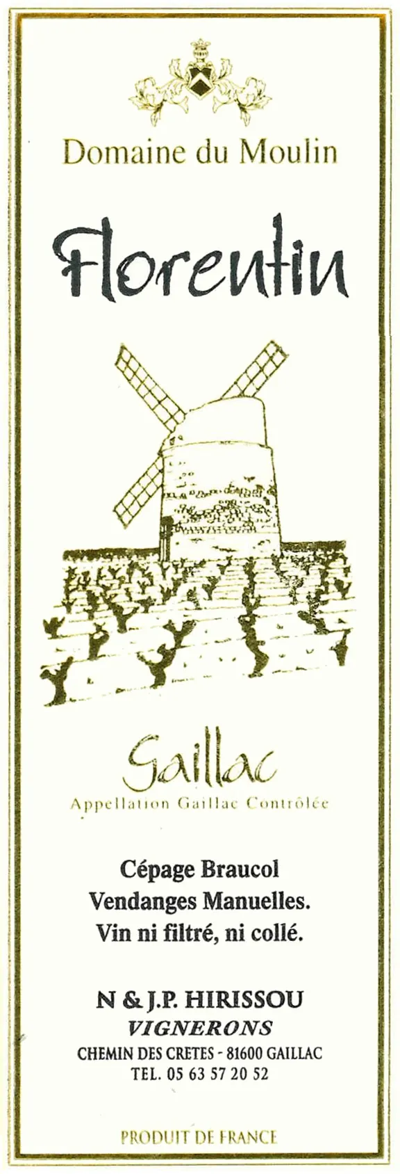 Gaillac Florentin Bottle