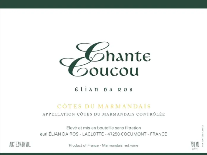 Chante Coucou Rouge Bottle