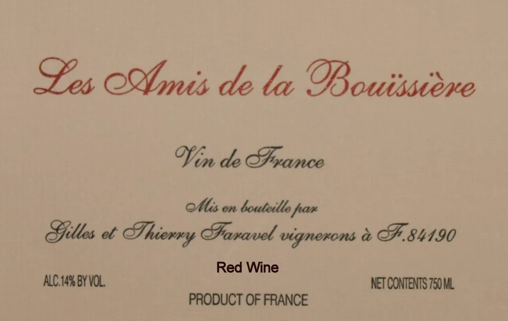 Les Amis de la Bouissiere Bottle