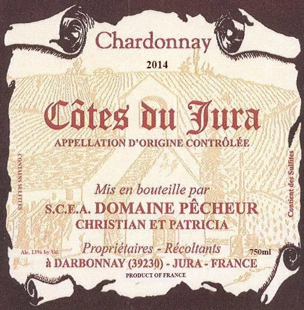 Cotes du Jura Chardonnay Bottle