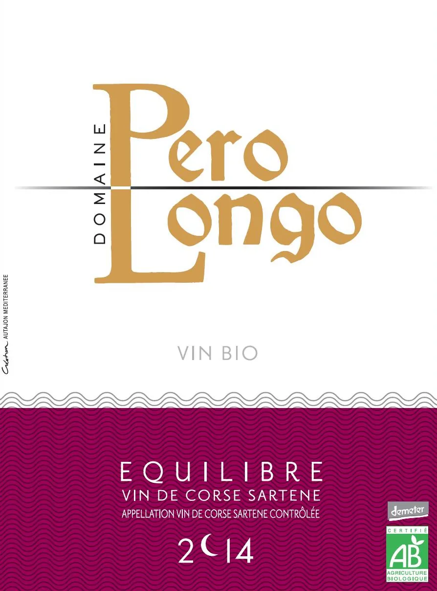 Vin de Corse Sartene Equilibre Bottle