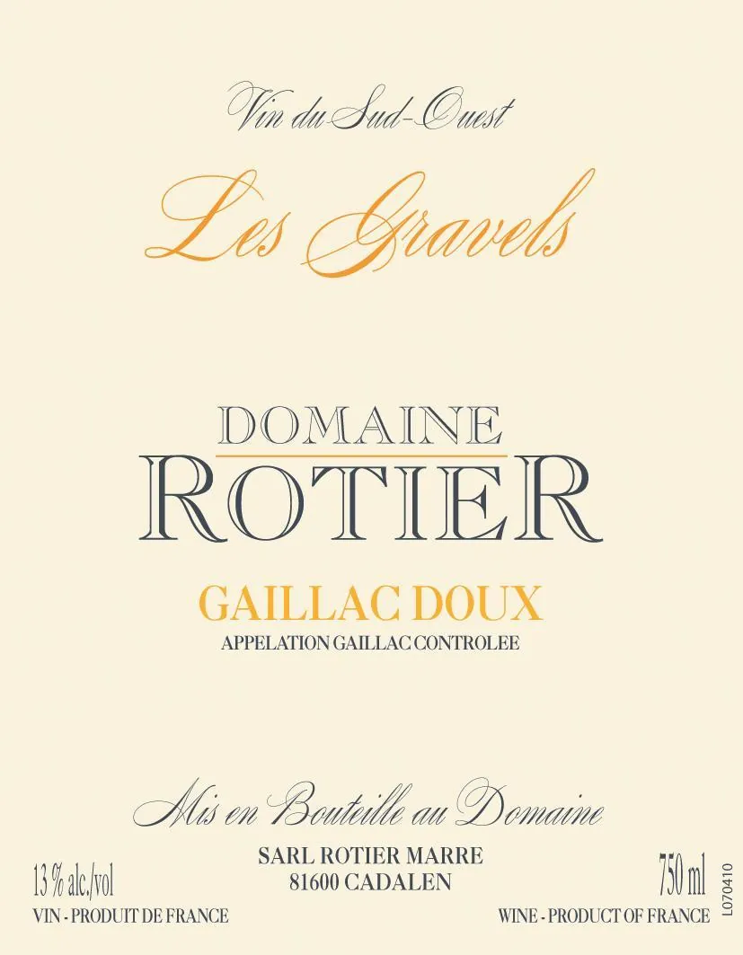 Les Gravels Doux Blanc Bottle