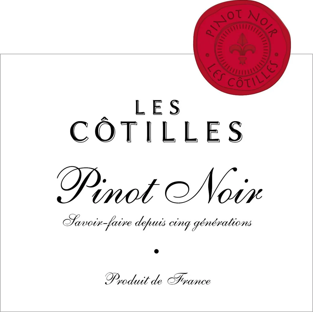 Les Cotilles Pinot Noir Bottle