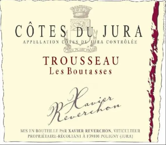 Xavier Reverchon Cotes du Jura Trousseau Les Boutasses Bottle