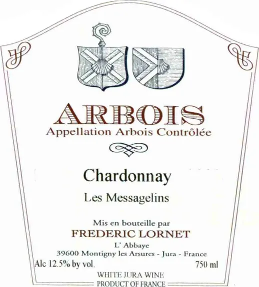 Arbois Les Messagelins Chardonnay Bottle