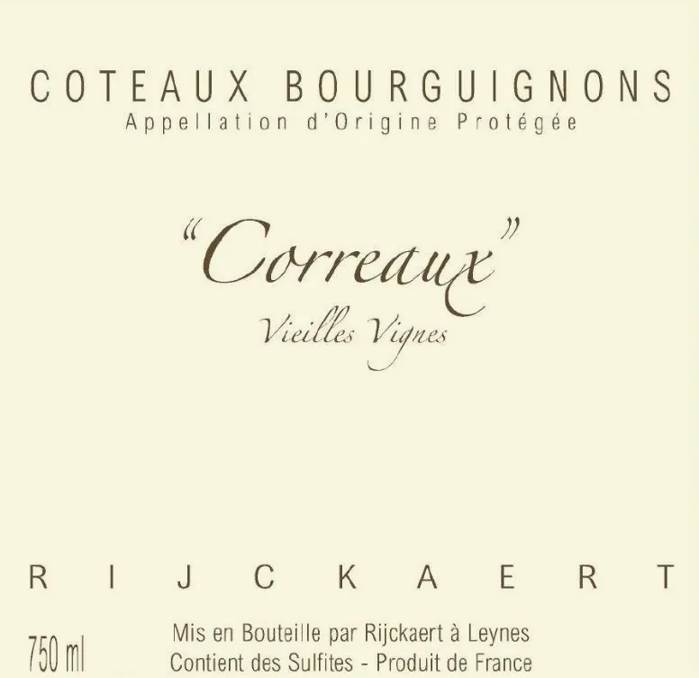 Coteaux Bourguignons Correaux Vieilles Vignes Bottle