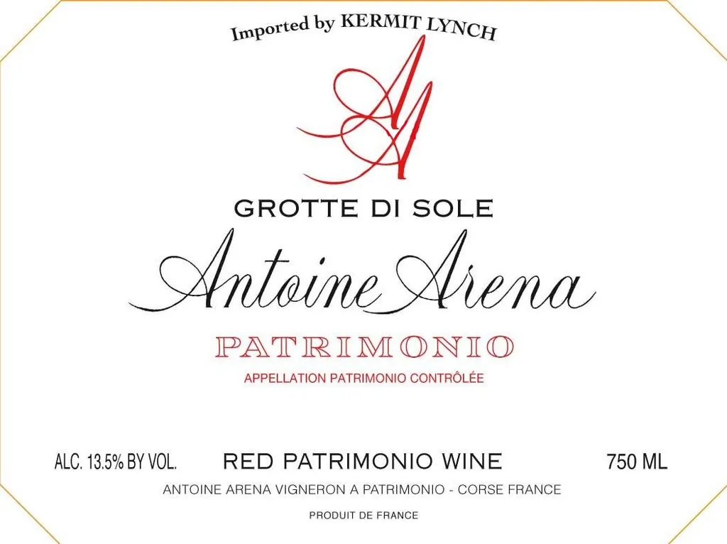 Patrimonio Grotte di Sole Rouge Bottle