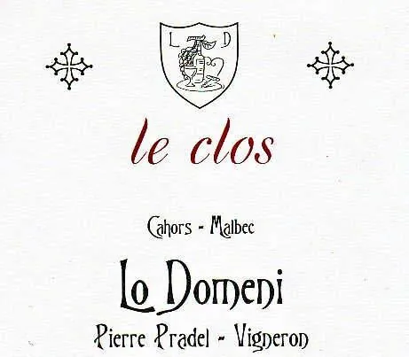 Cahors Le Clos Malbec Bottle