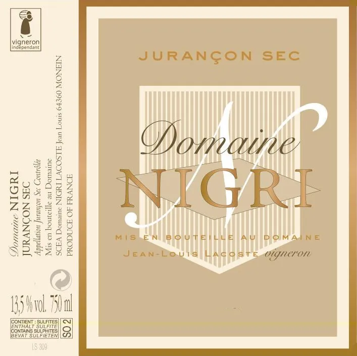 Domaine Nigri Sec Bottle