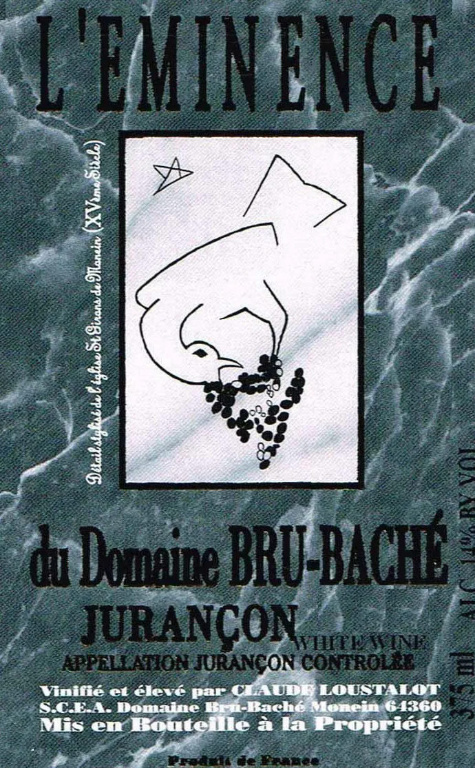 Jurancon Domaine Bru-Bache Eminence Bottle