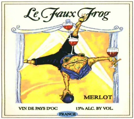 Le Faux Frog Merlot Bottle