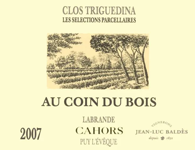 Clos Triguedina Au Coin du Bois Bottle