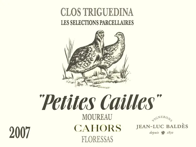 Clos Triguedina Petites Cailles Bottle