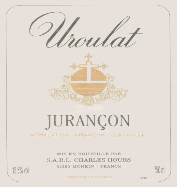 Jurancon Moelleux Bottle