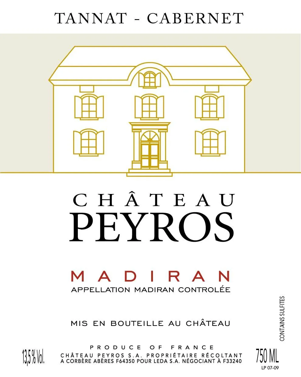 Chateau Peyros Bottle