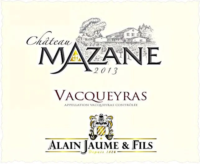 Chateau Mazane Vacqueyras Bottle