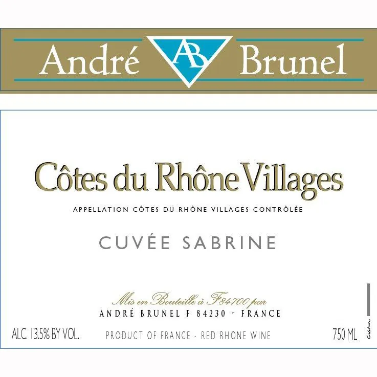 Cotes du Rhone Villages Cuvee Sabrine Bottle