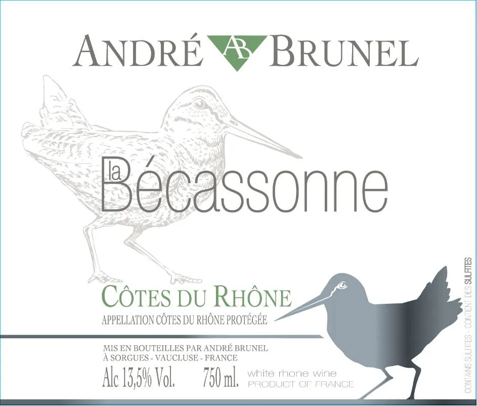 La Becassonne Cotes du Rhone Blanc Bottle