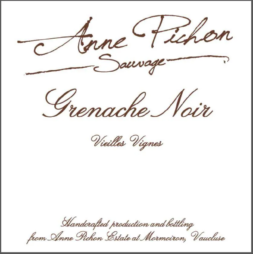 Sauvage Cuvee Vieilles Vignes Grenache Noir Bottle